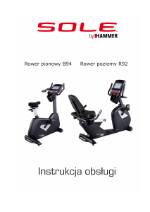 Instrukcja Sole Fitness R92 Rower treningowy