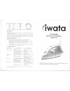Handleiding Iwata CM17FI-4 Strijkijzer