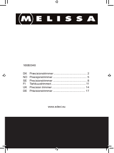 Manual Melissa 16680048 Bikini Trimmer
