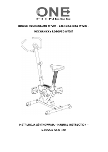 Instrukcja One Fitness W7207 Rower treningowy