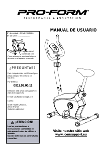 Manual de uso Pro-Form PFIVEX83413.0 Bicicleta estática