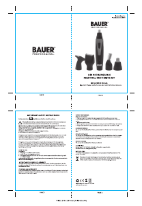 Manual Bauer 39179 Nose Hair Trimmer