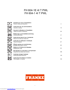 Handleiding Franke FH 604-1E 4I T PWL Kookplaat