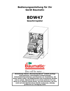 Bedienungsanleitung Baumatic BDW47 Geschirrspüler