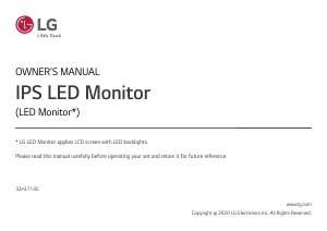 Handleiding LG 32HL714S-W LED monitor