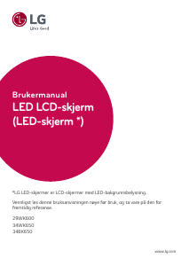 Bruksanvisning LG 34WK650-W LED-skjerm