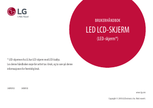 Bruksanvisning LG 34WK95U-W LED-skjerm