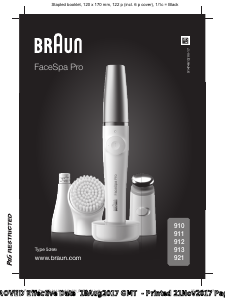 Käyttöohje Braun 910 FaceSpa Pro Kasvojen puhdistusharja