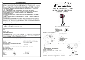 Manual Comelec QP 7200 Tira borbotos