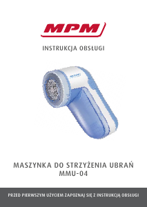 Instrukcja MPM MMU-04 Golarka do tkanin