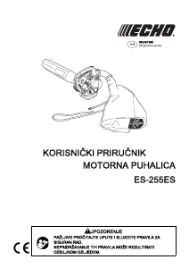 Priručnik Echo ES-255ES Stroj za otpuhivanje listova