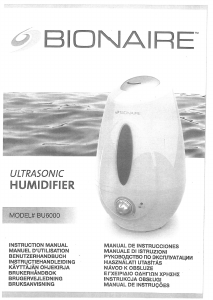 Manuál Bionaire BU6000 Zvlhčovač