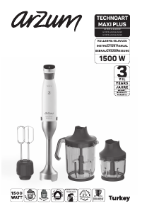 Manual Arzum AR 1070 Technoart Maxi Plus Hand Blender