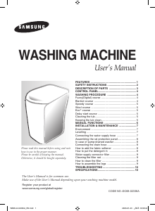 Manual Samsung WA90J7 Washing Machine