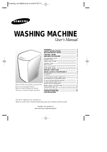 Manual Samsung WA90RA Washing Machine