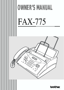 Manual Brother FAX-775 Fax Machine