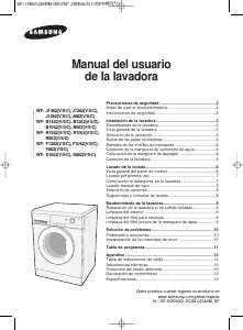 Manual de uso Samsung WF-B1262 Lavadora