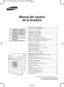 Manual de uso Samsung WF-J1262 Lavadora