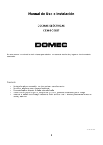 Manual de uso Domec CEX67SR Cocina