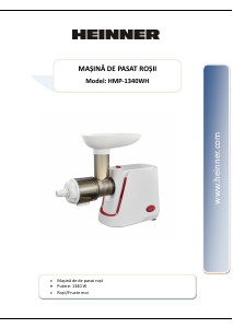 Manual Heinner HMP-1340WH Robot de bucătărie