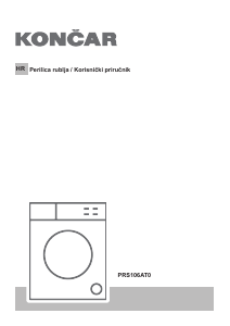 Priručnik Končar PRS106AT0 Stroj za pranje rublja