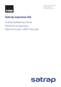 Manuale Satrap Espresso XA Macchina per espresso
