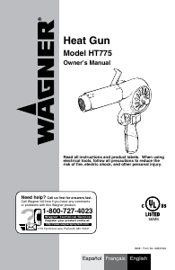 Manual de uso Wagner HT775 Decapador por aire caliente
