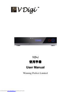 Manual VDigi VD-i Digital Receiver