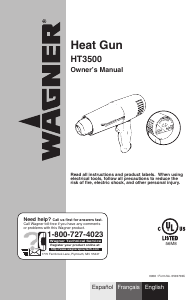 Manual de uso Wagner HT3500 Decapador por aire caliente