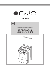 Mode d’emploi AYA ACG60W Cuisinière