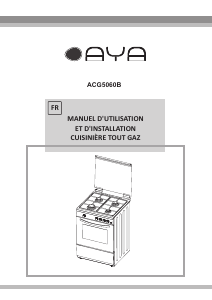 Aya - Cuisinière gaz AYA ACG60B 60x60 - Cuisinière - Rue du Commerce