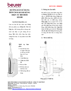 Hướng dẫn sử dụng Beurer SZA90 Bàn chải đánh răng điện