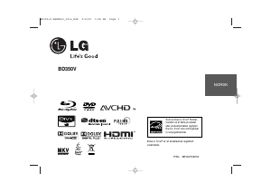 Bruksanvisning LG BD350V Blu-ray-spiller