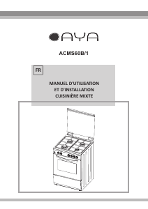 Mode d’emploi AYA ACMS60B/1 Cuisinière