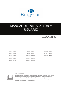 Manual de uso Kaysun KAY-CF 52 DR11 Aire acondicionado