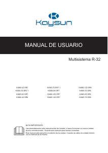 Manual de uso Kaysun KAM3-78 DR8 Aire acondicionado