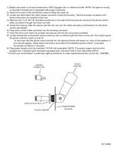 Manual Kichler 15565BK Transformer Lamp