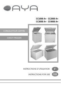Manual AYA CC1000A+ Freezer