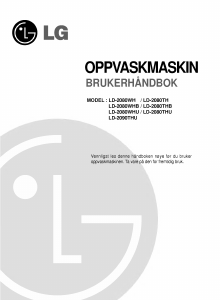 Bruksanvisning LG LD-2080WHU Oppvaskmaskin