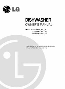 Manual LG LD-2263THU Dishwasher