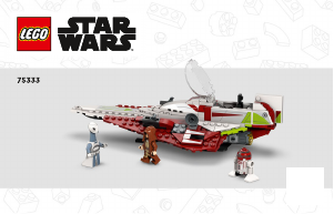 Manual Lego set 75333 Star Wars Obi-Wan Kenobis Jedi Starfighter