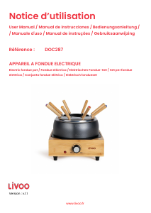 Mode d’emploi Livoo DOC287 Appareil à fondue