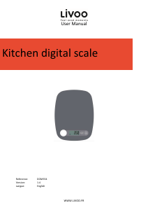 Manual Livoo DOM354BS Kitchen Scale