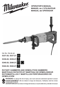 Manual Milwaukee 5339-21 Demolition Hammer
