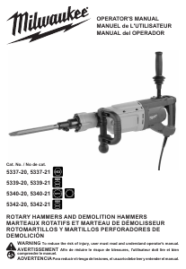 Manual de uso Milwaukee 5342-21 Martillo de demolición