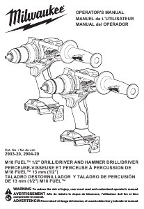Manual de uso Milwaukee 2904-20 Atornillador taladrador