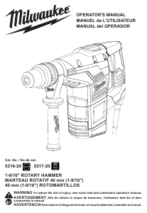 Manual de uso Milwaukee 5317-21 Martillo perforador