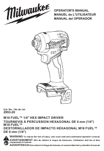 Manual de uso Milwaukee 2953-20 Atornillador