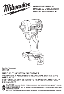 Mode d’emploi Milwaukee 2953-20 Visseuse