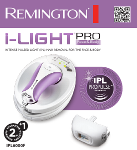 Kullanım kılavuzu Remington IPL6000F i-Light Pro IPL Cihazı